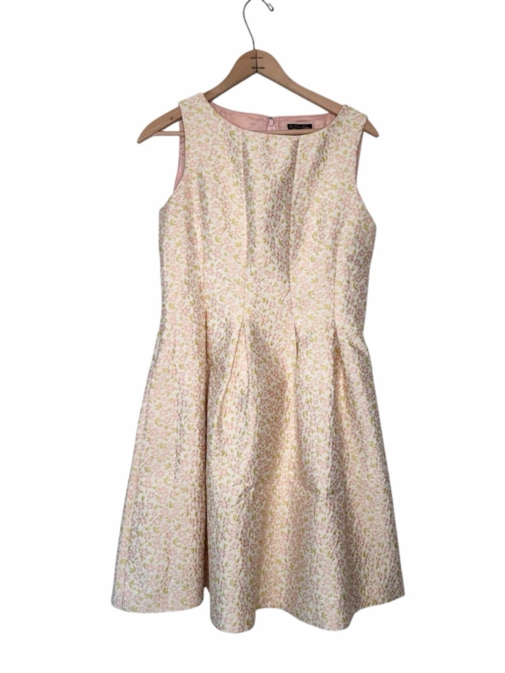 Brooks Brothers A-Line Floral Brocade Sleeveless Knee Length Dress Size 10 - Picture 2 of 10